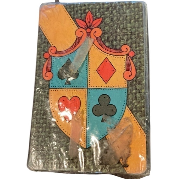 Vintage MCM Double Deck Stardust Nu Vu Playing Cards Sealed Set Green Yellow - Picture 1 of 6